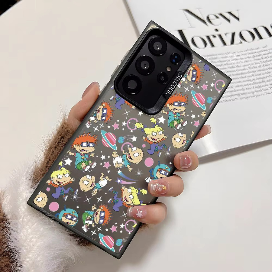 Lustige Cartoon R-Backrats Handyhülle aus Silikon für Samsung Galaxy S25 Edge S24 S23 S22 S21 Ultra in Bunt und Silber - Bild 2