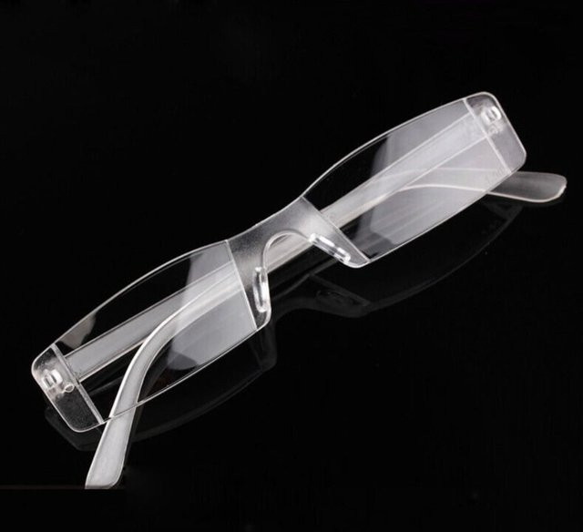 gootrades Lesebrille, randlos, rechteckig, transparent, Kunststoff - Bild 1