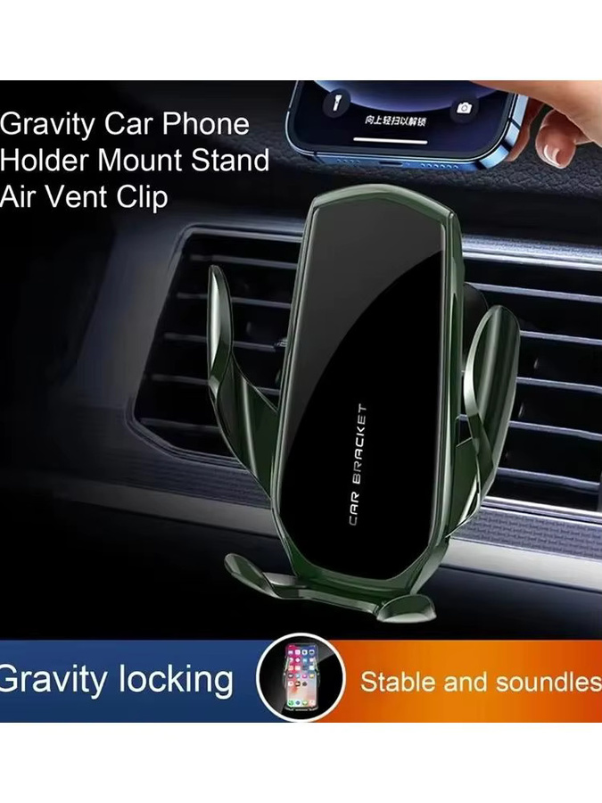 VORTNGLE Schwerkraft-Handyhalterung für die Auto-Lüftung in Schwarz, universelle GPS-Halterung für iPhone, Xiaomi und Huawei - Bild 5