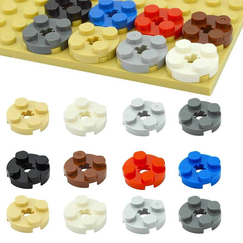 Yiran toy 2x2 Runde Platte mit Kreuzloch Bausteine 100-teiliges Set - Bild 2