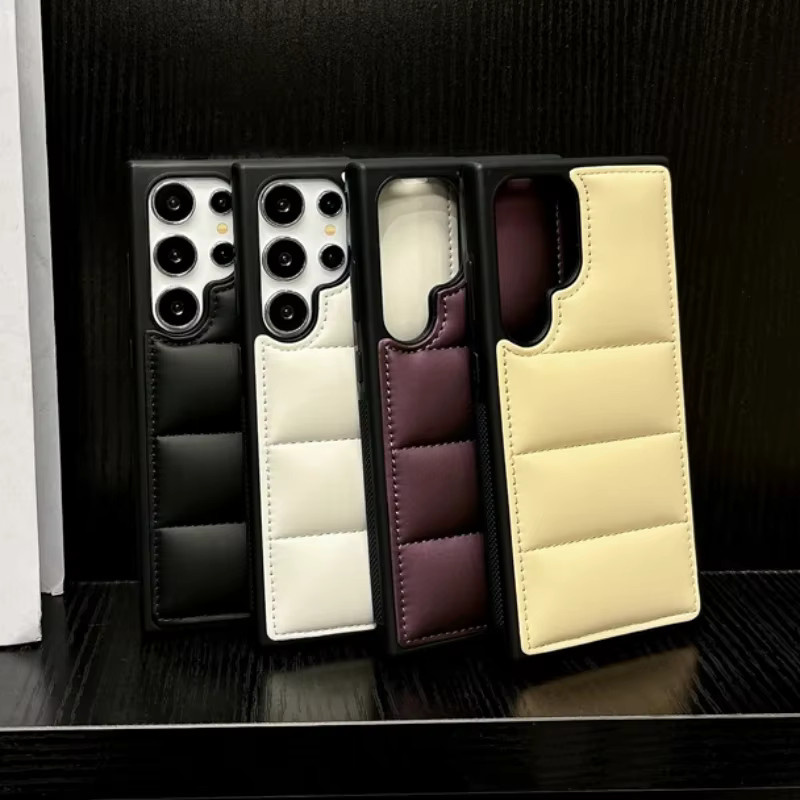 Luxuriöse Silikon Puffer Handyhülle für Samsung Galaxy S25 S24 S23 S22 Ultra Plus in Rot - Bild 2