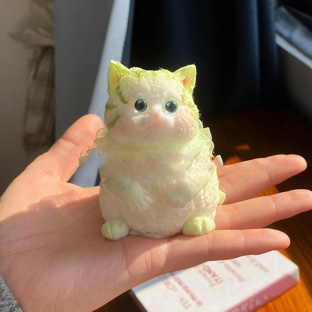 Binchi Fitness Katzen-Quetschtier, Mini Weiche Katze Fidget Sensorisch, grün - Bild 1