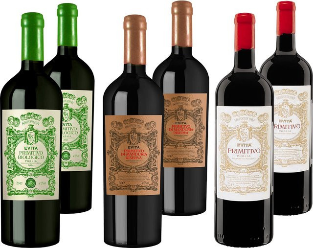 Evita Primitivo Rotwein 6 x 0,75 l - Bild 1