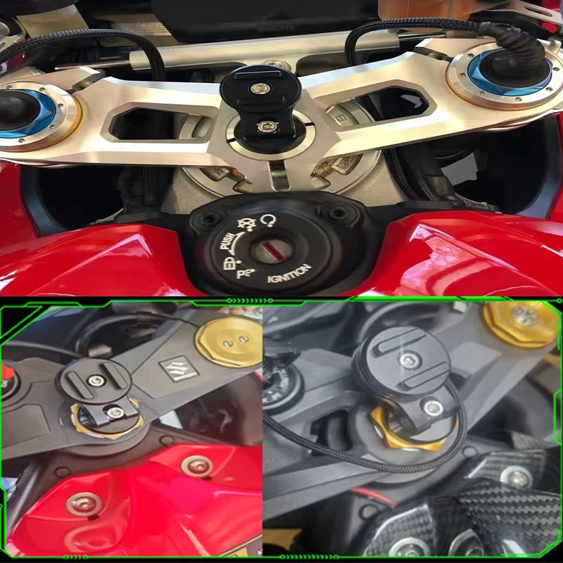 Sungukun Motorrad Handyhalterung Center Mount Stoßfest mit Connect Basis für GPS Navigation in Schwarz - Bild 3