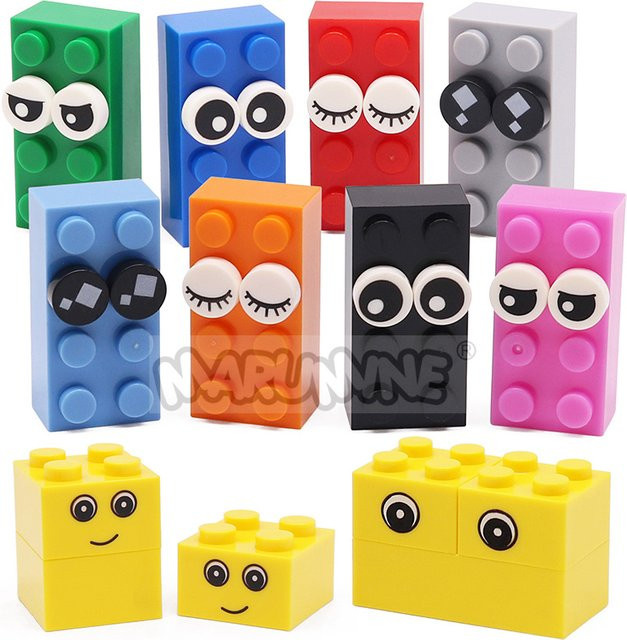 Marumine Cartoon Eyes MOC-Ziegel, Modellzubehör, 1 x 1 runde Fliesen - Bild 1