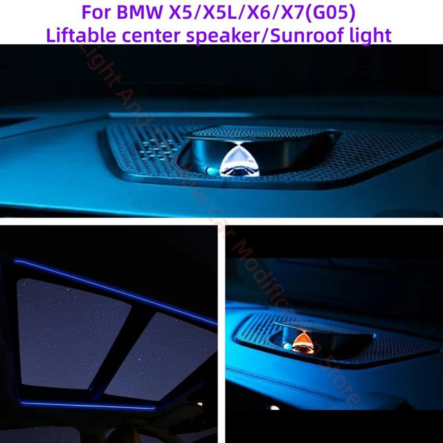 PZBK Auto-Mittellautsprecher mit LED-Ambiente-Beleuchtung passend für BMW X5 G05, X6 und X7 G06 zur Instrumententafel-Modifikation - Bild 1