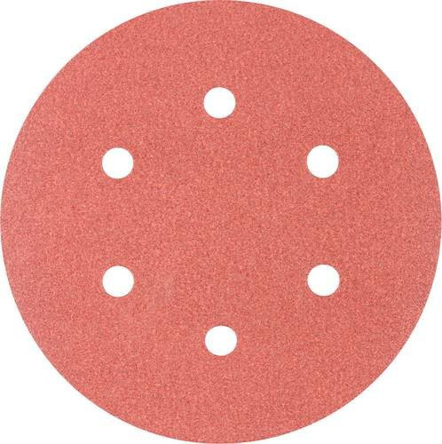 PFERD Exzenterschleifpapier Universal Korund Klettscheibe KSS Durchmesser: 150 mm, Körnung: 120, Farbe: Rot, 25 Stück - Bild 1