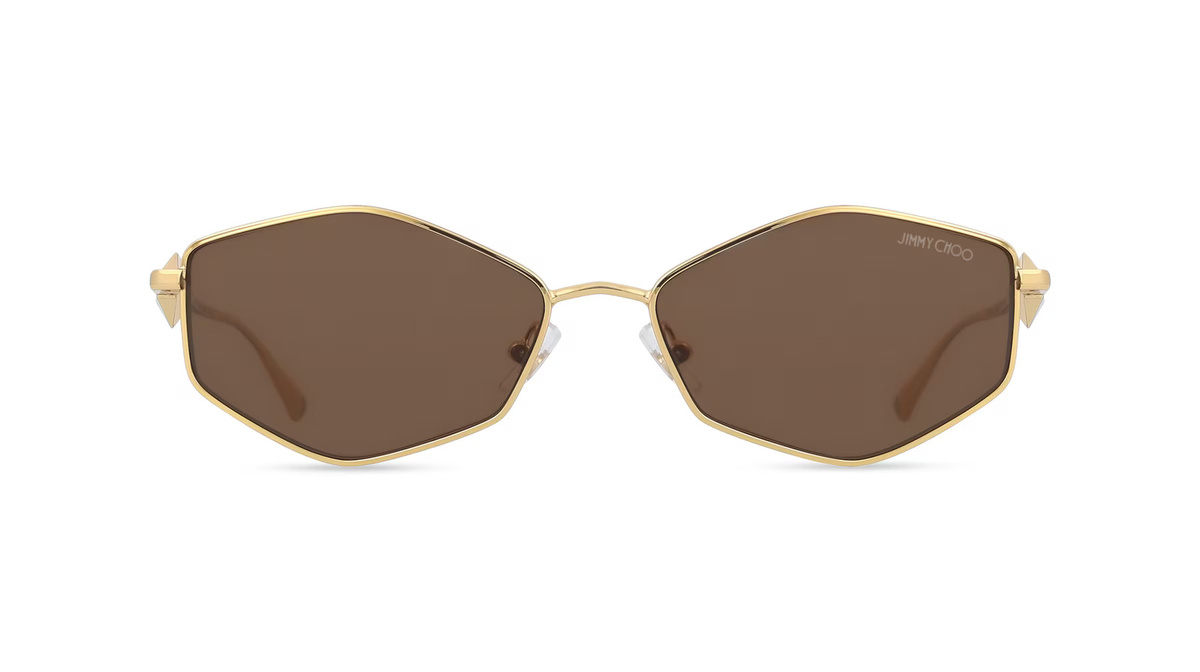 Jimmy Choo JC4017 Sonnenbrille, Vollrand, Oval, Metall, Gold, Damen - Bild 1