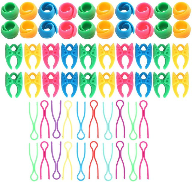 60 Stück GoolRC Spulenfaden-Buddies Silikonhalter-Clips aus Kunststoff in Blau und Multicolour - Bild 1
