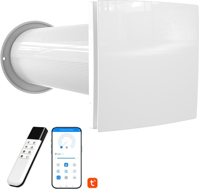 Kcvents VT100 Wärmerückgewinnungssystem Rekuperator HRV mit Bluetooth-Steuerung in Weiß - Bild 1