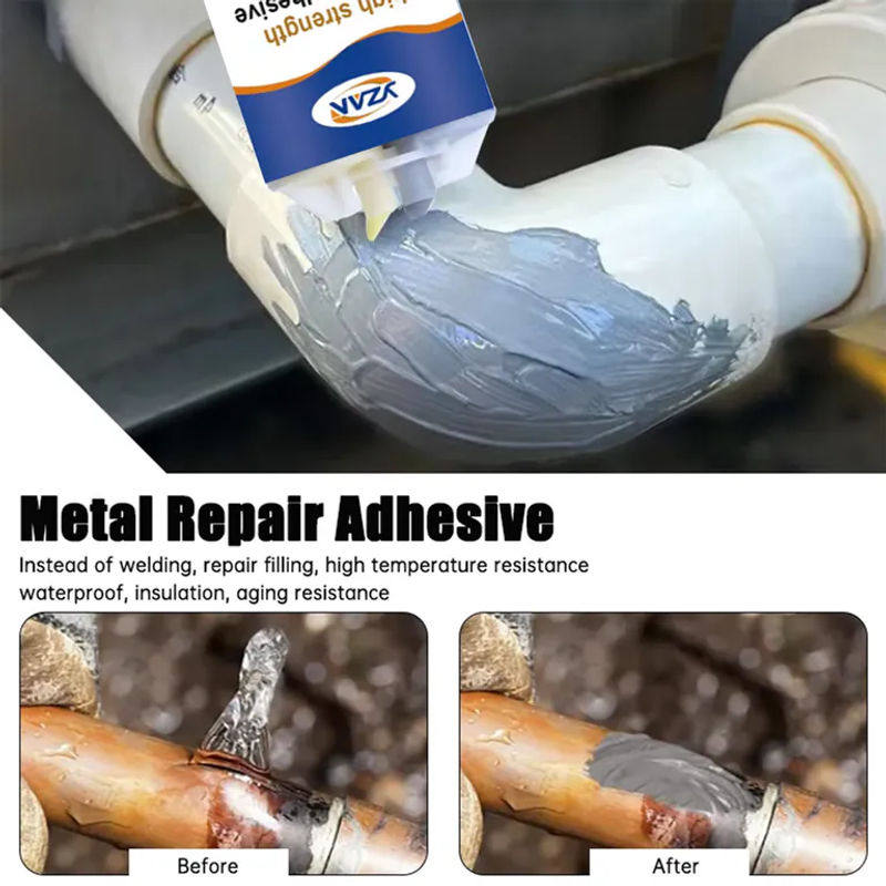 LOOLIFL Magic Plastic Kaltkleber 50 ml, extra starker Metallreparaturkleber und Dichtungsmittel, hitzebeständig für hohe Temperaturen, inklusive Mischwerkzeug - Bild 2