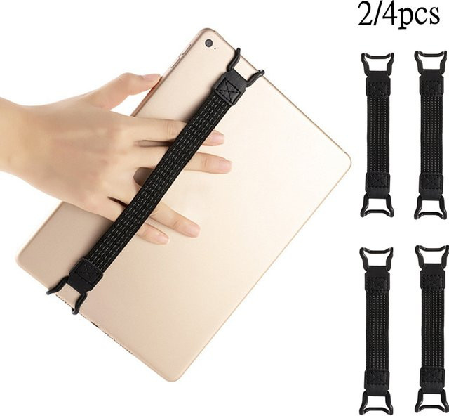 Universelles elastisches Armband für Mobiltelefone und Tablets in Schwarz mit Anti-Rutsch-Funktion und Schnalle zur Sicherung gegen Herunterfallen - Bild 1