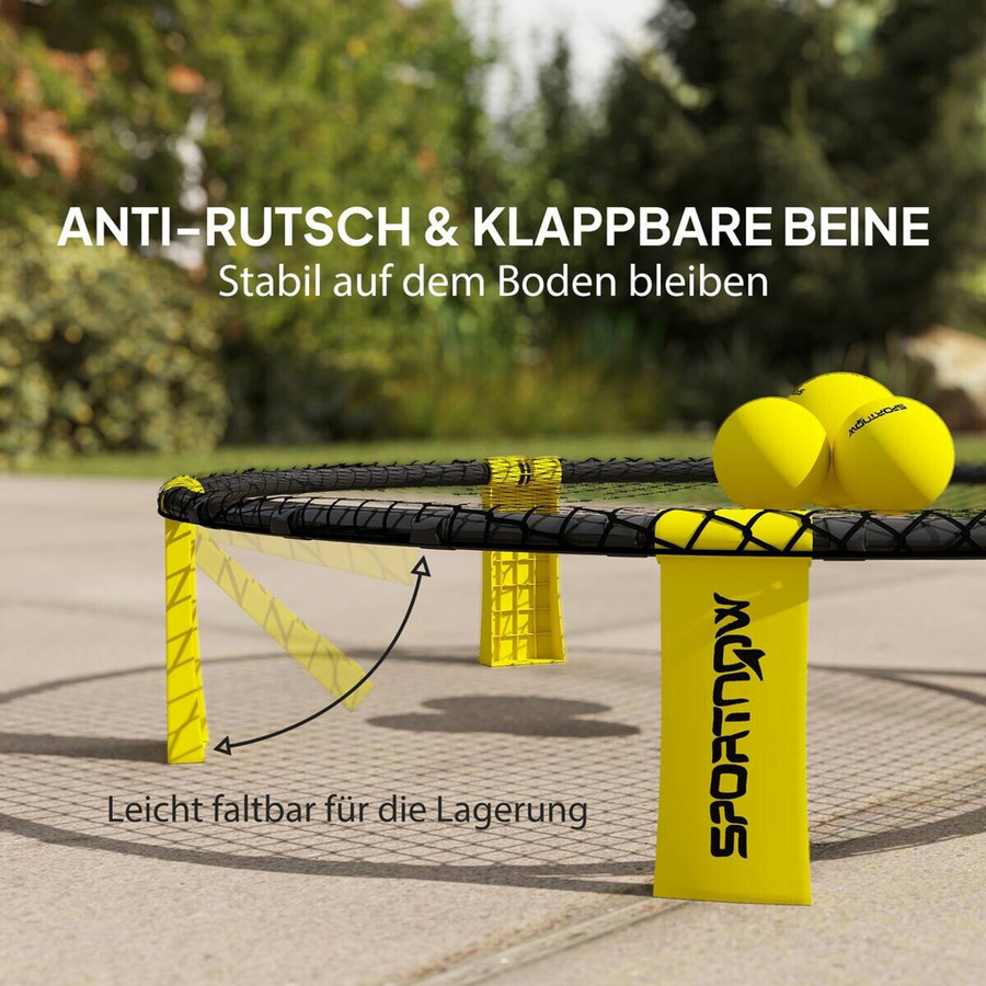 SPORTNOW Roundnet Set Spieleset mit Spielnetz und 3 Bällen - Bild 4