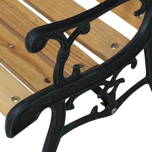 SIENA GARDEN Kinderbank aus Metall und Holz in Beige, 2-Sitzer, B/H/T: 84 x 51 x 41 cm - Bild 2