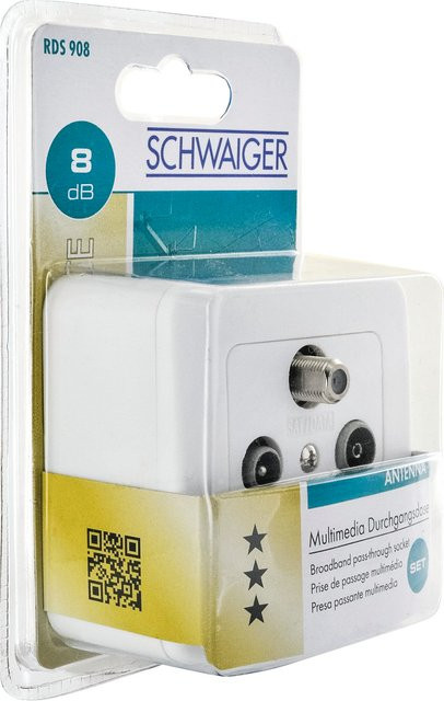 SCHWAIGER Multimedia Durchgangsdose Set in Weiß RDS908531 - Bild 1