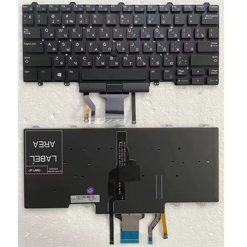 Dell Laptop-Tastatur in Schwarz für Latitude 3340 3350 5480 5488 5490 7480 7490 E3340 E5450 E5470 E7450 E7470 P72G - Bild 2