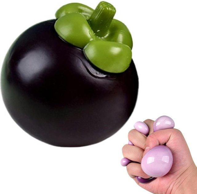 Mangostane Quetschspielzeug, Simulation Früchte Squishy, violett - Bild 1