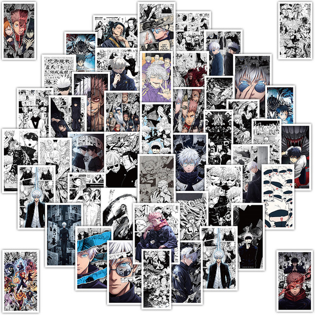 50 Stück Jujutsu Kaisen Gojo Satoru Anime Sticker Set von Bandai in Multicolour - Bild 1