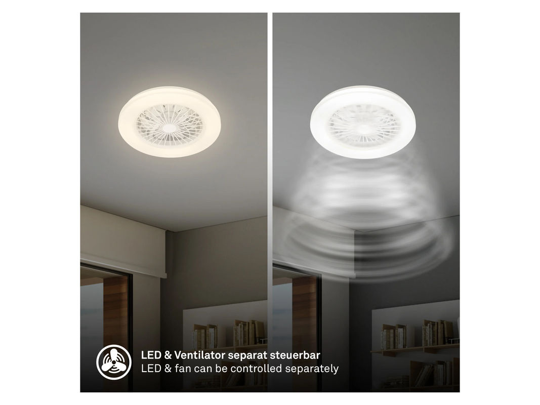 BRILONER LED Deckenleuchte in Weiß mit Fernbedienung, Dimmer und Timer - Bild 3