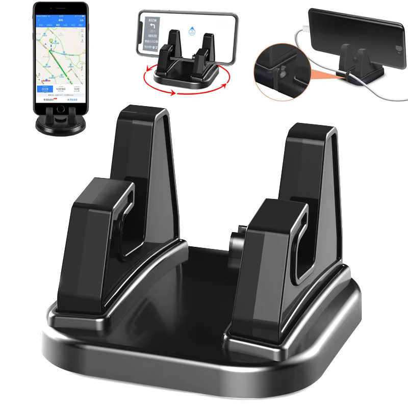 NATURIXY 360 Grad drehbarer Auto-Handyhalter aus Silikon für das Armaturenbrett, GPS-Halterung in Schwarz oder Grau - Bild 4
