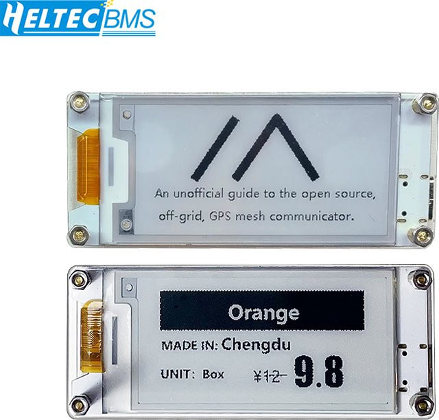 Heltec Meshtastic ESP32 Smart Price Tag mit E-Paper Display, Bluetooth, WiFi und SX1262 LoRa, 2er-Set - Bild 1