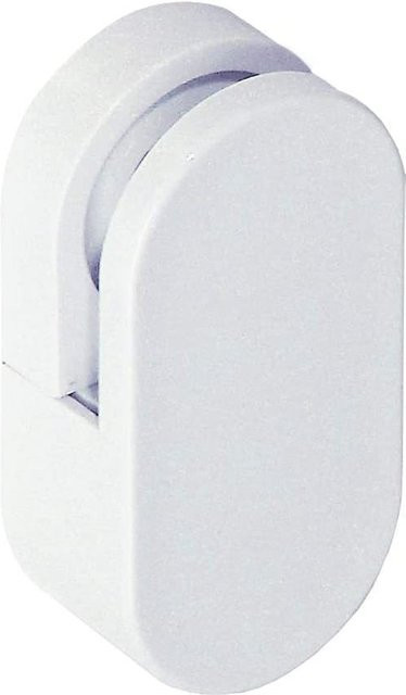 Hewi Spiegelhalter Set aus 2 Stück in Weiß mit verdeckter Verschraubung für 6 mm Spiegel, B/H/T: 3,0 x 6,0 x 1,8 cm - Bild 1