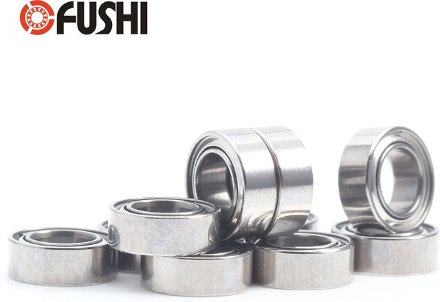 FUSHI MR74ZZ Miniatur Kugellager ABEC-5 Hochpräzise, Farbe: Silber, 10 Stück, B: 4 mm, D: 7 mm, H: 2,5 mm - Bild 1