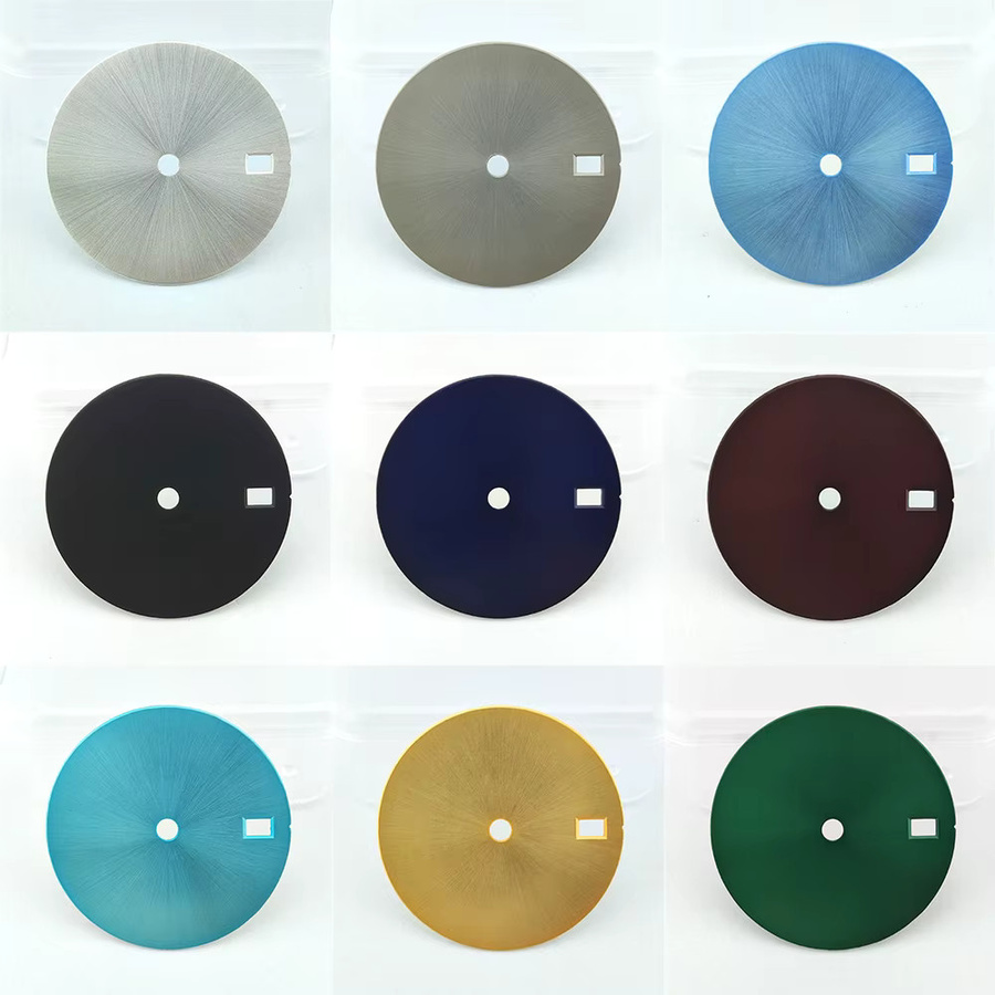OUMASHI Uhrenzifferblatt, 28,5 mm, NH35/NH36, Sunburst/Emaille/Mattiert - Bild 2