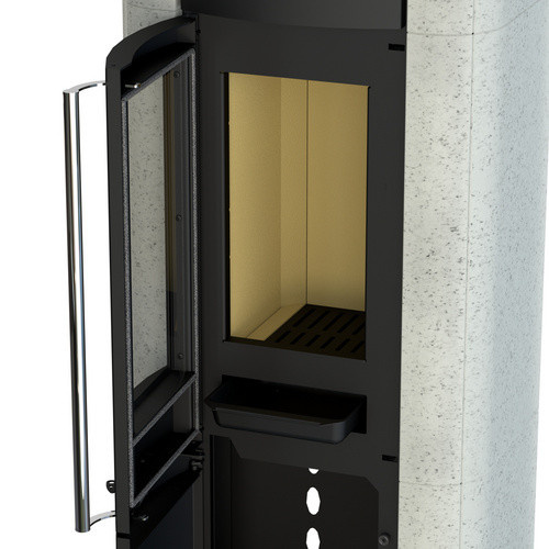 THERMIA Kaminofen Neuwerk Plus in Schwarz aus Stahl und Kalkstein mit 7 kW Leistung - Bild 2