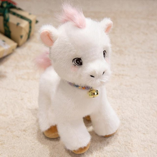 Weißes Pony Plüschtier, Rosa / Pink, Weiß, 45cm - Bild 1