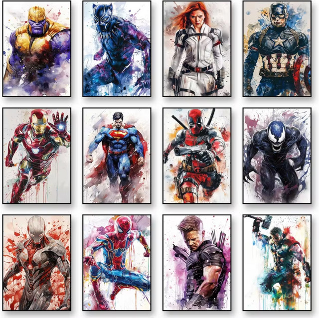 Beast Kingdom Marvel Avengers Diamant-Poster Wandkunst für Kinderzimmer in Multicolour - Bild 1