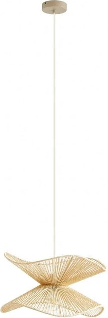 Lindby Pendelleuchte Valdorin Modern aus Papier in Creme, 1-flammig, E27 - Bild 1