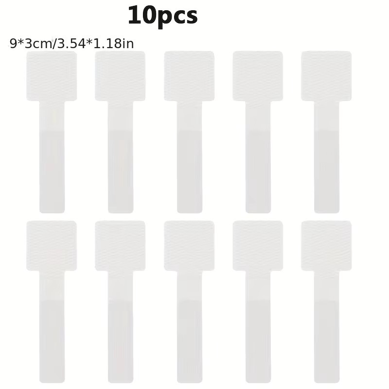 10er Set Selbstklebende Kabel Organizer in Weiß aus Kunststoff für Tisch und Wand - Bild 2