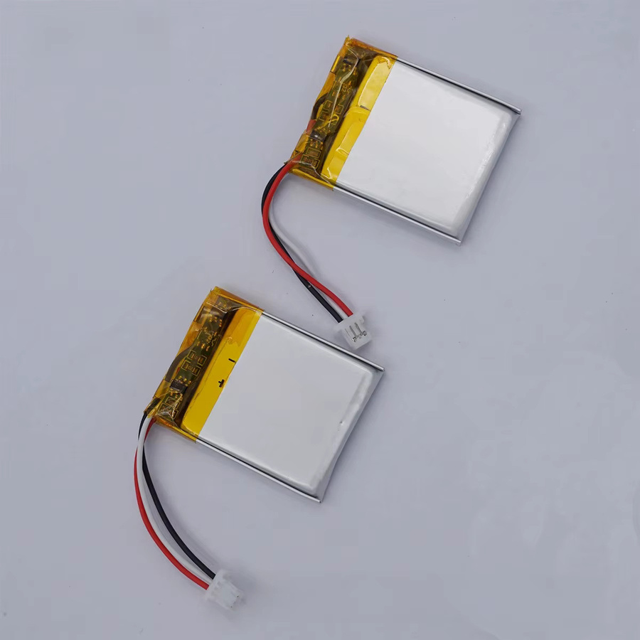 2er-Set XINJ Li-Polymer Akku 3,7 V 300mAh 1,11 Wh mit NTC Thermistor und JST 3pin 1,0mm Stecker in Silber für GPS und Dashcam - Bild 1
