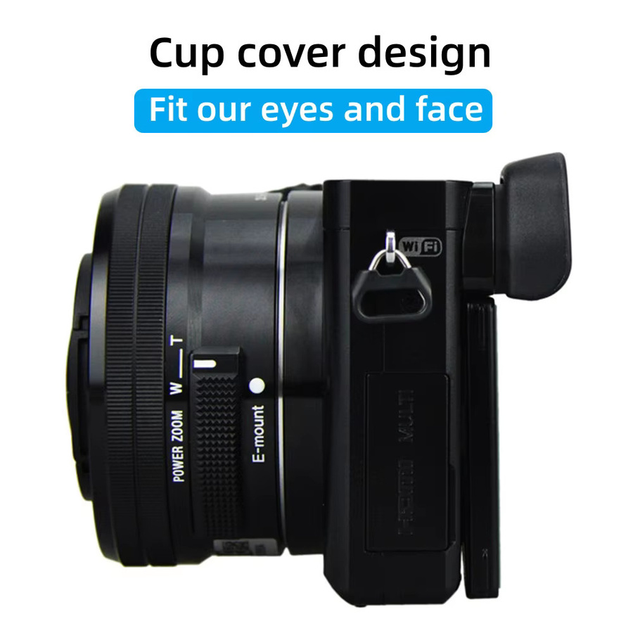 Sony Ersatz Augenmuschel Sucher aus Hartplastik in Schwarz für A6300 A6100 A6000 A5100 A5000 NEX-7 NEX-6 NEX-5 - Bild 4