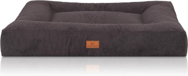 Knuffelwuff Hundebett Sofia Orthopädisch aus Velours in Schwarz B: 120 cm, T: 100 cm - Bild 1