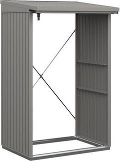 Ecostar Kaminholzregal Trend-V aus Metall in Grau, B/H/T: 112,7 x 198 x 102,5 cm - Bild 2