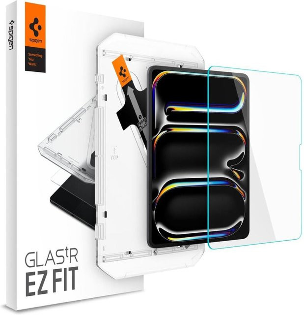 Spigen GlastR EZ FIT Schutzfolie aus gehärtetem Glas für Apple iPad Pro 13 (2024), transparent, AGL07793 - Bild 1