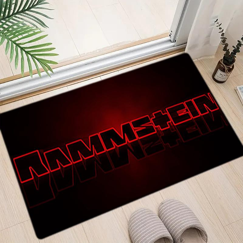 Rechteckiger Rammstein Teppich als Fußmatte für Zuhause und Outdoor, Schwarz, B/T: 60 x 40 cm - Bild 2