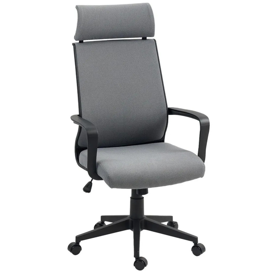 Ergonomischer HOMCOM Bürostuhl in Dunkelgrau mit Kopfstütze und Armlehnen, B/T/H: 69 x 60,5 x 120 cm - Bild 2