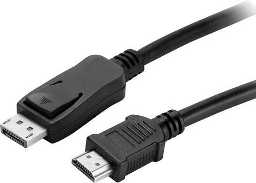 VALUE DisplayPort auf HDMI Adapterkabel, Schwarz, Länge: 10 m - Bild 1