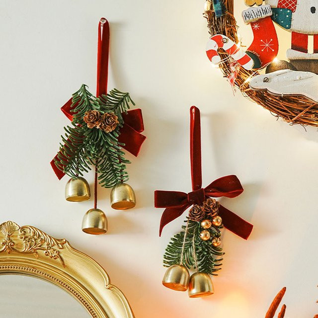 Frequeback Weihnachtsbaum-Pendellanhänger Velvet-Bow in Rot aus Textil für eine festliche Partyatmosphäre - Bild 1