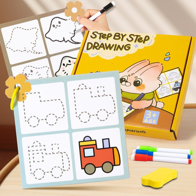 Lee's Sharing Zeichnung Spielzeug, Schritt Für Schritt Zeichnung Stift Control Training, Bunt / Mehrfarbig, ab 3 Jahre - Bild 1