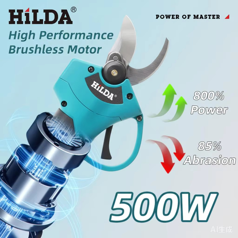HILDA Elektrische Gartenschere mit bürstenlosem Motor für Makita LXT Akkus, professioneller Zweigschneider für Blumen und Obst - Bild 5
