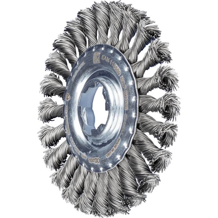 PFERD Rundbürste gezopft RBG X-Lock für Winkelschleifer, Farbe: Silber, Durchmesser: 115 mm, Breite: 12 mm, Bohrung: 22,2 mm, Drahtstärke: 0,50 mm - Bild 2