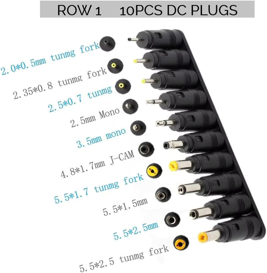 AOKIN Universal DC-Steckverbinder Set mit 34 Teilen, schwarze Anschluss-Kits für Netzteil-Anschlüsse, 5,5 x 2,1 mm Buchse und Stecker - Bild 2