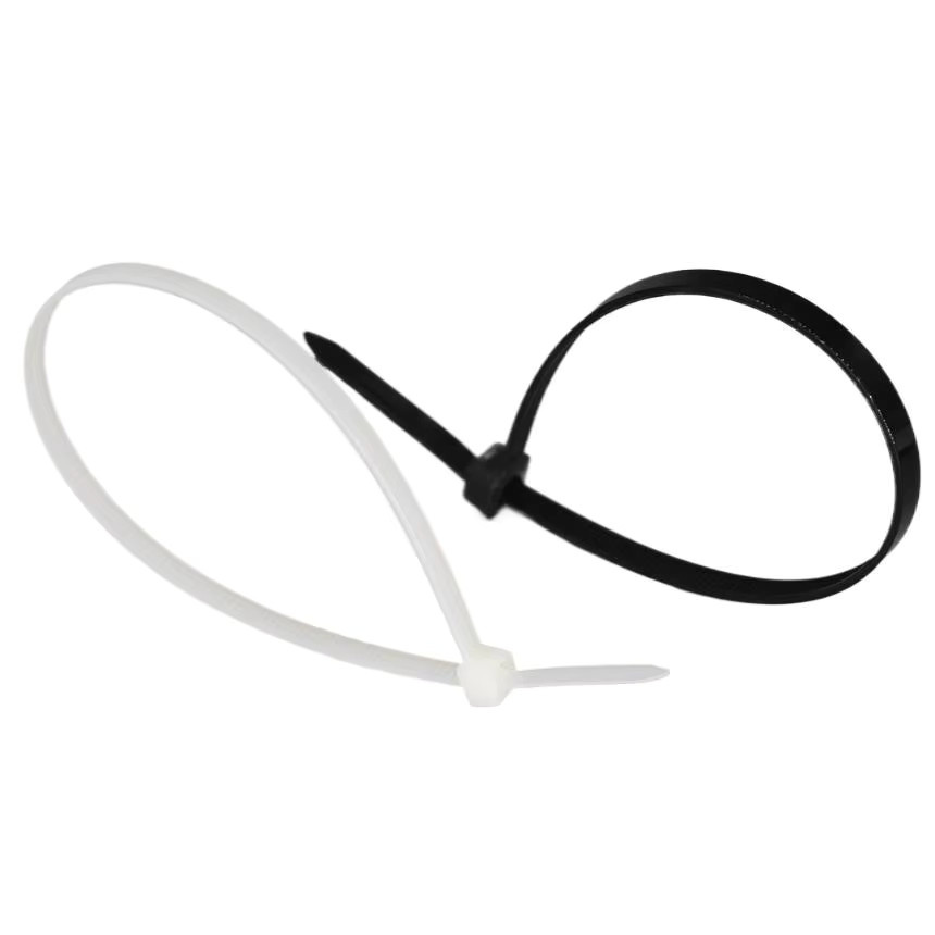 Selbstsichernde Nylon Kunststoff Kabelbinder in Schwarz und Weiß zur Kabelbefestigung - Bild 2