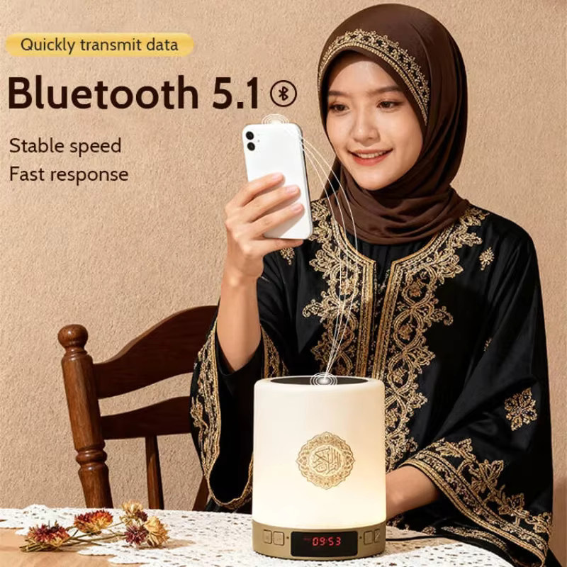 AyeBeau Azan-Uhr mit Bluetooth-Lautsprecher und Nachtlicht in Weiß - Bild 6