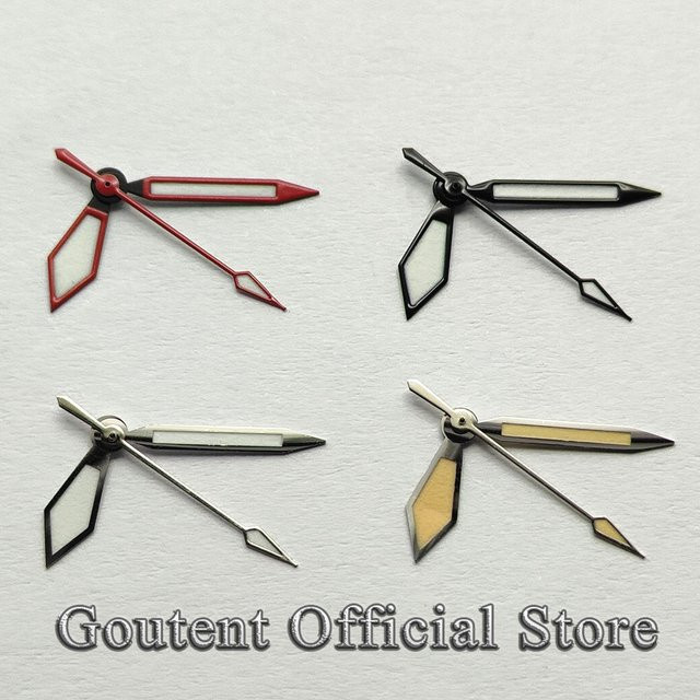 Goutent Uhrzeiger, rot/schwarz/silber/silbergelb, grün leuchtend, Automatikwerk NH35 NH36, Unisex - Bild 1