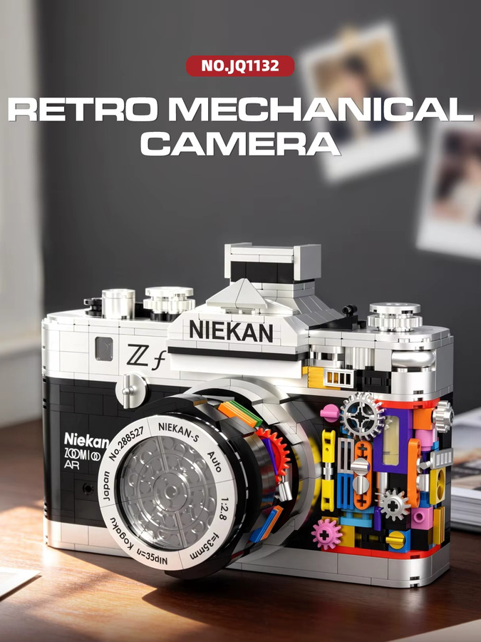 FUNXINEE Technisches Retro-Kamera-Bausteinmodell, 865 Teile - Bild 7